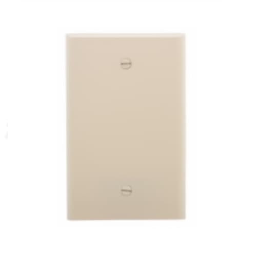 1-Gang Blank Wall Plate, Mid-Size, Almond