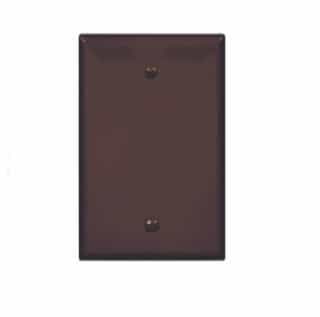1-Gang Blank Wall Plate, Mid-Size, Brown