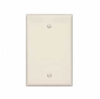 1-Gang Blank Wall Plate, Mid-Size, Light Almond