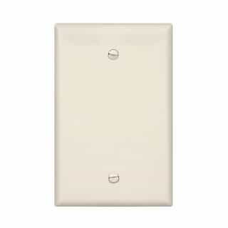 Eaton Wiring 1-Gang Blank Wall Plate, Mid-Size, Polycarbonate, Light Almond