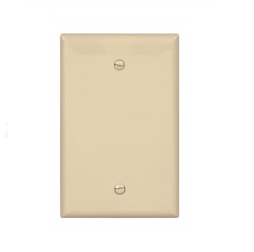 1-Gang Blank Wall Plate, Mid-Size, Ivory
