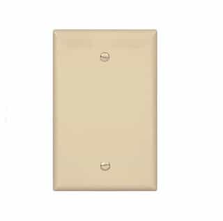 1-Gang Blank Wall Plate, Mid-Size, Ivory