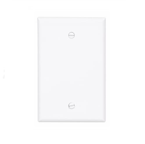 1-Gang Blank Wall Plate, Mid-Size, White