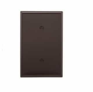 Eaton Wiring 1-Gang Blank Wall Plate, Strap Mount, Mid-Size, Brown