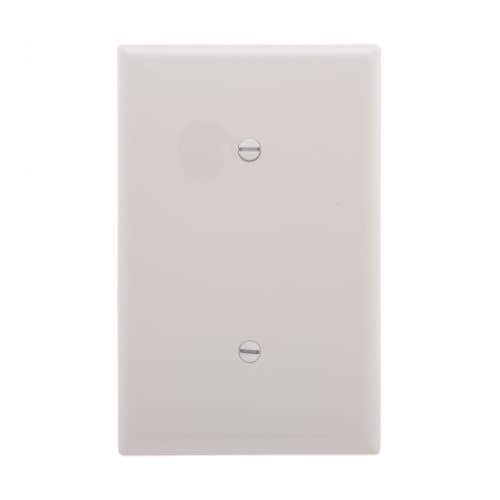 Eaton Wiring 1-Gang Blank Wall Plate, Strap Mount, Mid-Size, Polycarbonate, Gray