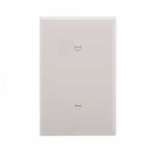 Eaton Wiring 1-Gang Blank Wall Plate, Strap Mount, Mid-Size, White