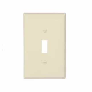 Eaton Wiring 1-Gang Toggle Wall Plate, Mid-Size, Almond
