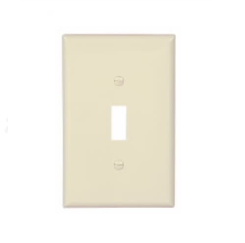 Eaton Wiring 1-Gang Toggle Wall Plate, Mid-Size, Almond