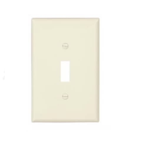 1-Gang Toggle Wall Plate, Mid-Size, Light Almond