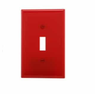 Eaton Wiring 1-Gang Toggle Wall Plate, Mid-Size, Red
