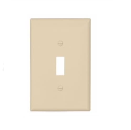 Eaton Wiring 1-Gang Toggle Wall Plate, Mid-Size, Ivory