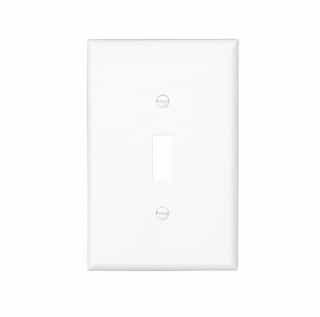 Eaton Wiring 1-Gang Toggle Wall Plate, Mid-Size, White