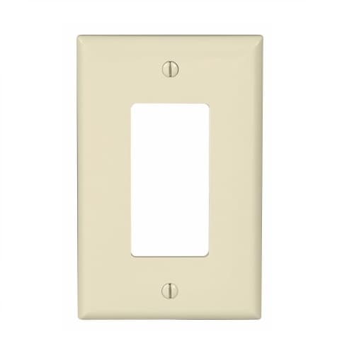 Eaton Wiring 1-Gang Decora Wall Plate, Mid-Size, Polycarbonate, Almond