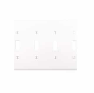 Eaton Wiring 6-Gang Toggle Wall Plate, Mid-Size, Polycarbonate, White