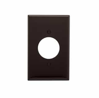Eaton Wiring 1-Gang Power Outlet Wall Plate, Mid-Size, 1.59" Hole, Brown