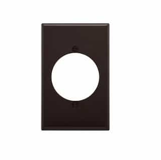 Eaton Wiring 1-Gang Power Outlet Wall Plate, Mid-Size, 2.15" Hole, Brown