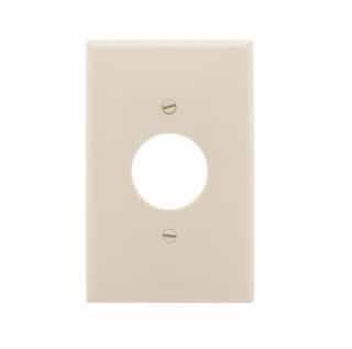1-Gang Power Outlet Wall Plate, Mid-Size, 1.40" Hole, Almond
