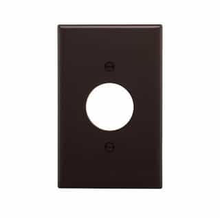 Eaton Wiring 1-Gang Power Outlet Wall Plate, Mid-Size, 1.40" Hole, Brown