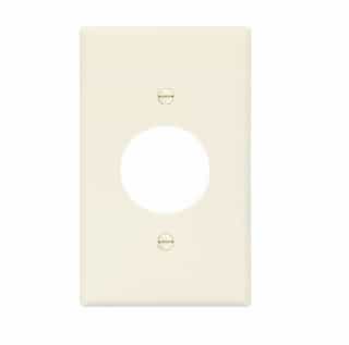 Eaton Wiring 1-Gang Power Outlet Wall Plate, Mid-Size, 1.40" Hole, Light Almond