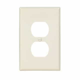 Eaton Wiring 1-Gang Duplex Wall Plate, Mid-Size, Polycarbonate, Light Almond