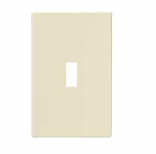 1-Gang Toggle Wall Plate, Mid-Size, Screwless, Almond