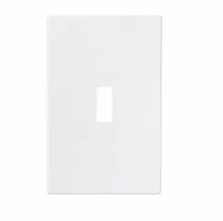 Eaton Wiring 1-Gang Toggle Wall Plate, Mid-Size, Screwless, White