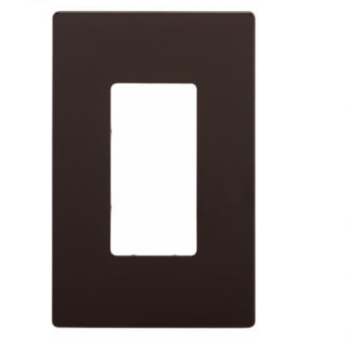 1-Gang Decora Wall Plate, Mid-Size, Screwless, Brown