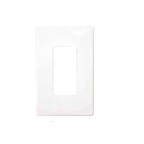 Eaton Wiring 1-Gang Decorator Wall Plate, Mid-Size, Screwless, White