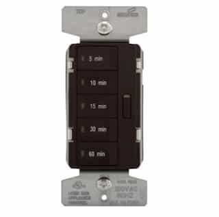 1800W Minute Timer, 5-Button, Single-Pole, Brown
