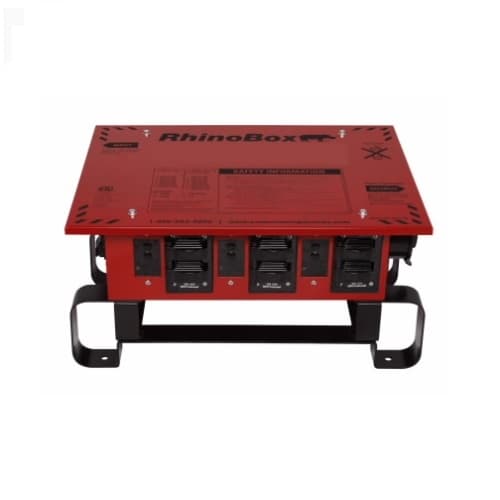 Eaton Wiring 50 Amp RhinoBox Power Distribution Unit, 120V-240V, Automatic Reset, Red