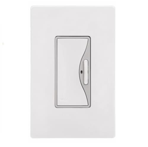 3-Way Dimmer Switch, Battery Operated, White Satin
