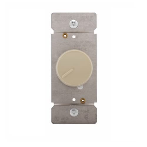600W Single-Pole Incandescent Rotary Dimmer, Ivory