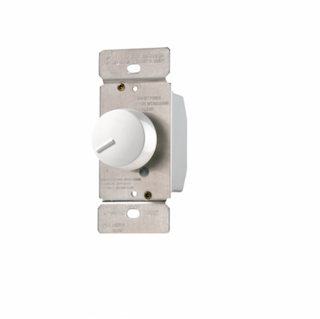 Eaton Wiring 600W Single-Pole Incandescent Rotary Dimmer, White