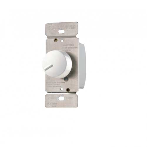 600W Single-Pole Incandescent Rotary Dimmer, White