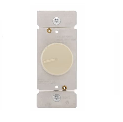 Eaton Wiring 600W Rotary Dimmer, Preset, Single Pole, Ivory