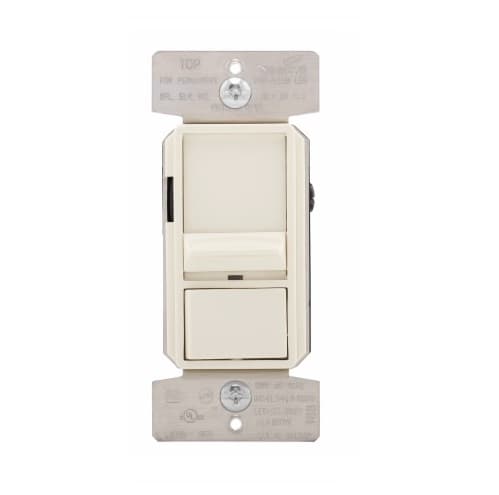 600W Slide Dimmer, No Neutral Required, 120V, Almond