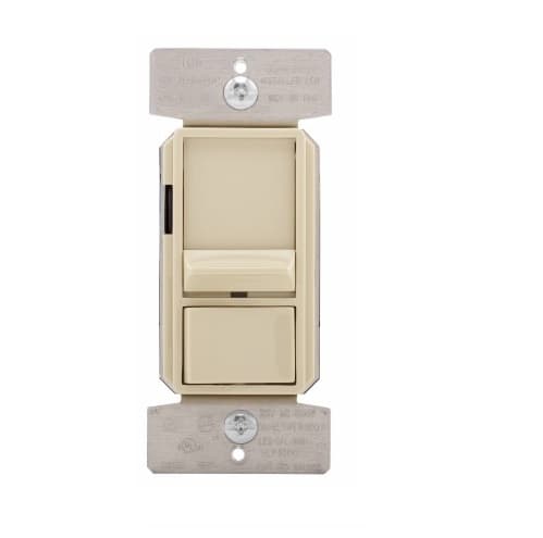 600W Slide Dimmer, No Neutral Required, 120V, Ivory