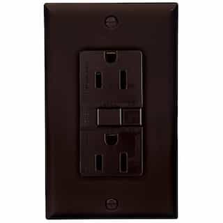 Eaton Wiring 15 Amp Duplex GFCI Receptacle Outlet, Brown