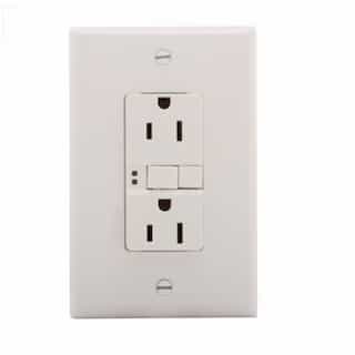 Eaton Wiring 15 Amp Duplex GFCI Receptacle Outlet, Mid-Size, White