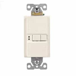 20 Amp Blank Face GFCI Receptacle Outlet, Almond