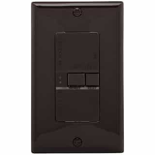 Eaton Wiring 20 Amp Blank Face GFCI Receptacle Outlet, Brown