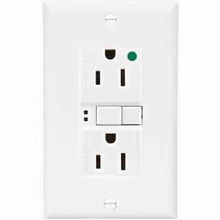 Eaton Wiring 15 Amp Hospital Grade GFCI Receptacle Outlet, White