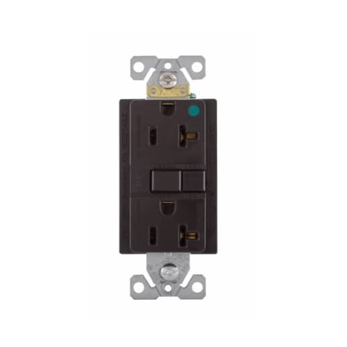 Eaton Wiring 20 Amp Hospital Grade GFCI Receptacle Outlet, Brown