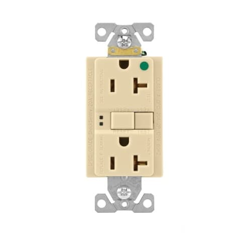 Eaton Wiring 20 Amp Hospital Grade GFCI Receptacle Outlet, Ivory