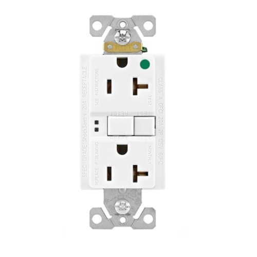 Eaton Wiring 20 Amp Hospital Grade GFCI Receptacle Outlet, White