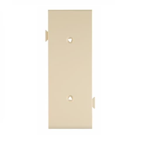 1-Gang Sectional Wallplate, Mid-Size, Blank, Center, Ivory
