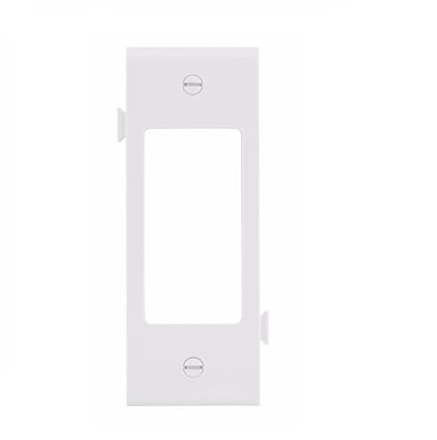 1-Gang Sectional Wallplate, Mid-Size, Decora, Center, White