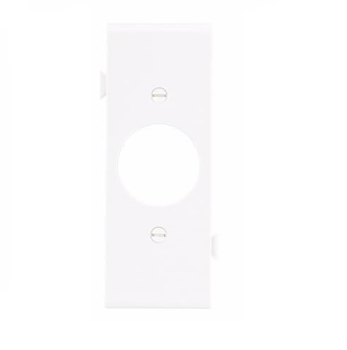 1-Gang Sectional Wallplate, Mid-Size, Receptacle, White