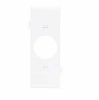 1-Gang Sectional Wallplate, Mid-Size, Receptacle, White