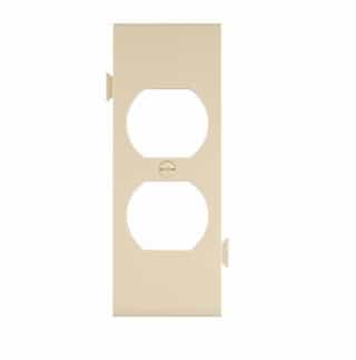 Eaton Wiring 1-Gang Sectional Wallplate, Mid-Size, Duplex Receptacle, Ivory